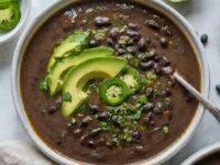 Spicy Vegan Black Bean Soup